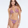 Kvinnor Juicy Couture Adriana Lila Blommor Virkad Topp