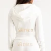 Kvinnor Juicy Couture Aries Big Bling Velour Hoodie
