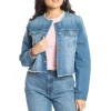 Kvinnor Juicy Couture Big Bling Raw Collar Jeansjacka
