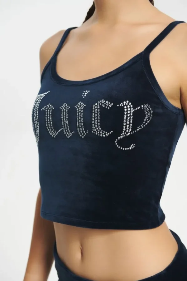 Kvinnor Juicy Couture Big Bling Velour Linne