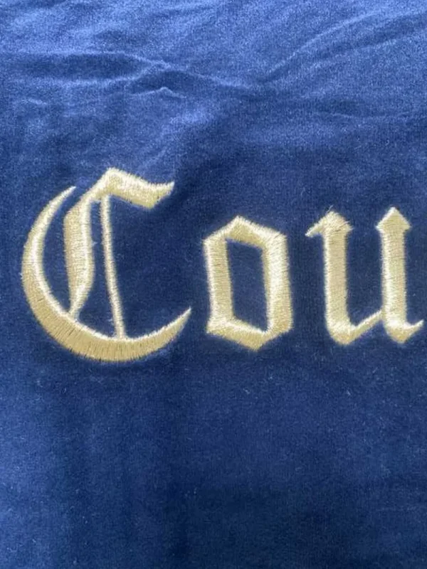 Kvinnor Juicy Couture Broderad Velourbomberjacka—Rejuiced