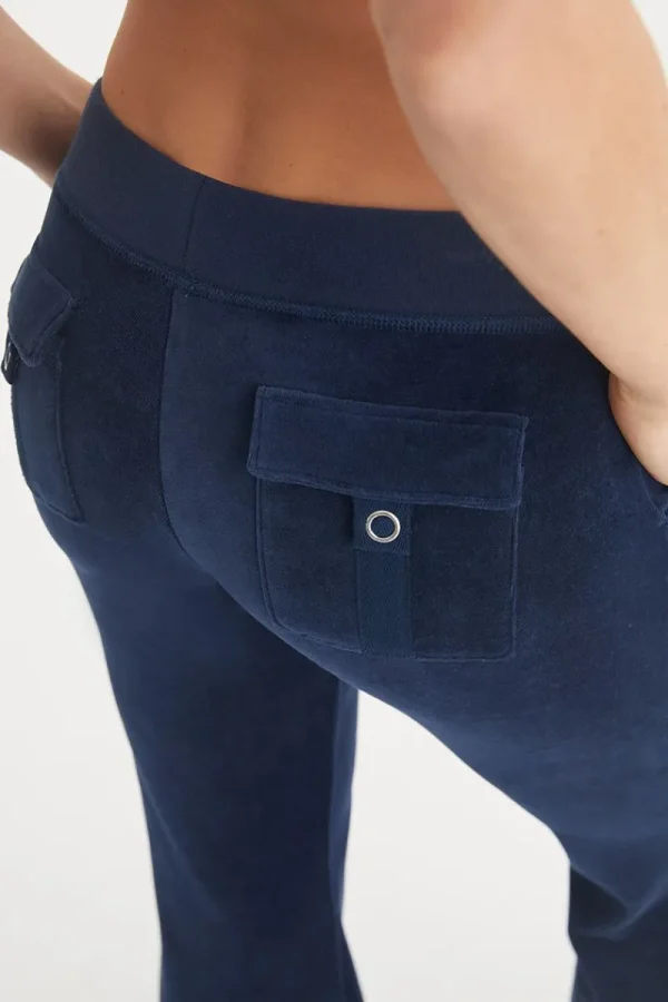 Kvinnor Juicy Couture Hollywood Scottie Snap Pocket Träningsbyxor I Bomull I Velour