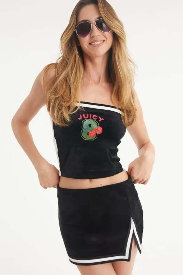 Kvinnor Juicy Couture Juicy Varsity Velour Tube Top
