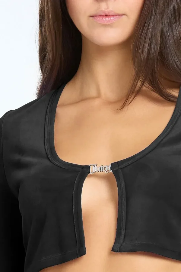 Kvinnor Juicy Couture Langarmad Cardigantopp I Velour