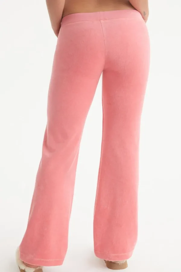 Kvinnor Juicy Couture Malibu Small Bling Cotton Velour Track Pants