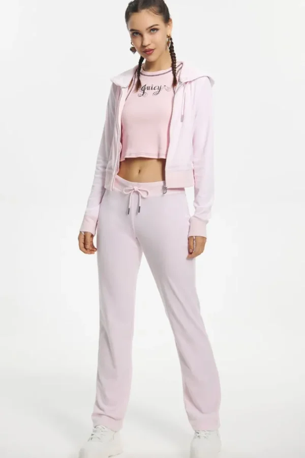 Kvinnor Juicy Couture Mixed Jewels Velour Träningsbyxor