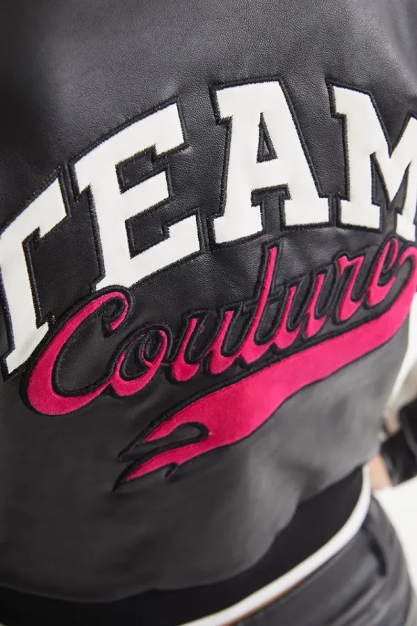 Kvinnor Juicy Couture Moto Bomberjacka I Konstlader