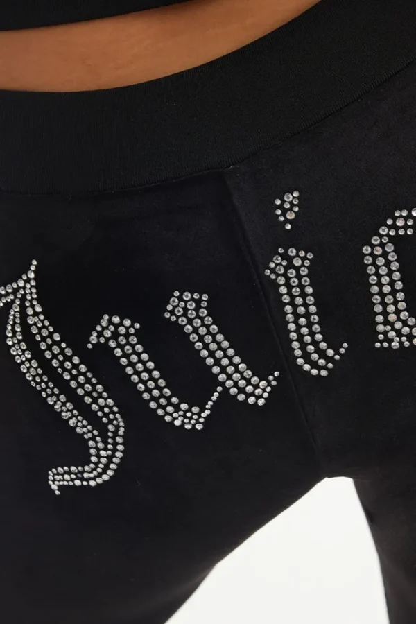 Kvinnor Juicy Couture Og Big Bling Velour Track Pants —Rejuiced