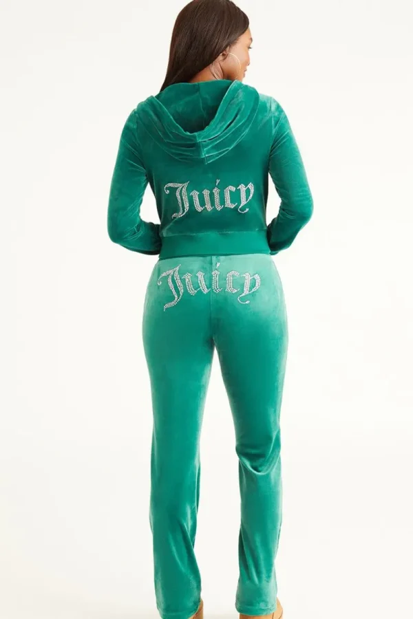 Kvinnor Juicy Couture Og Big Bling Velour Träningsbyxor