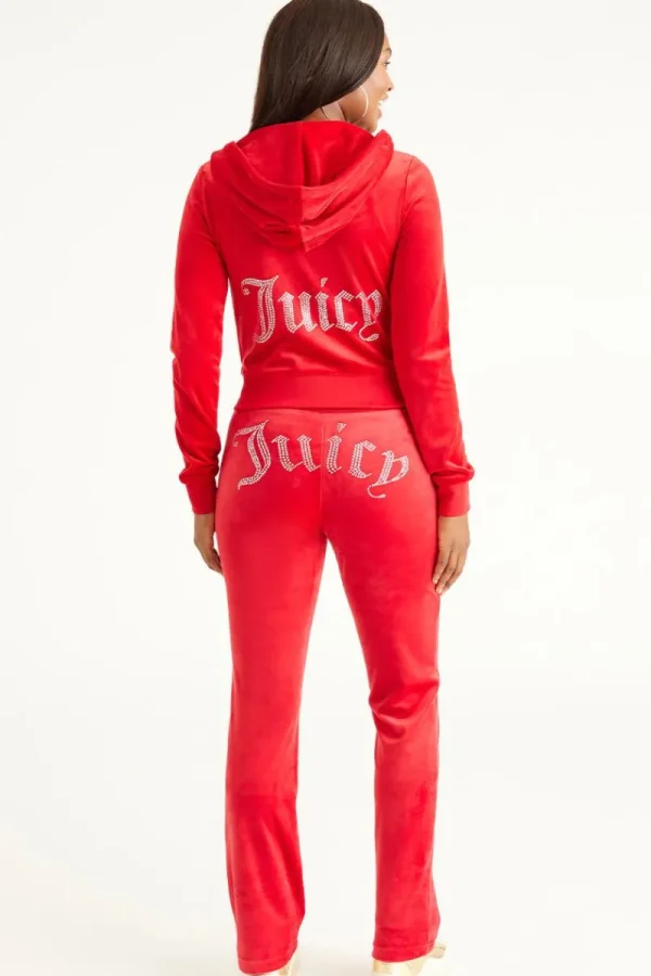 Kvinnor Juicy Couture Og Big Bling Velour Träningsbyxor