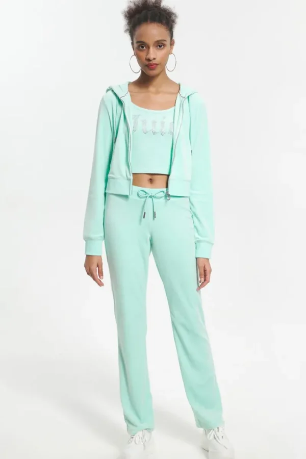 Kvinnor Juicy Couture Og Big Bling Velour Träningsbyxor
