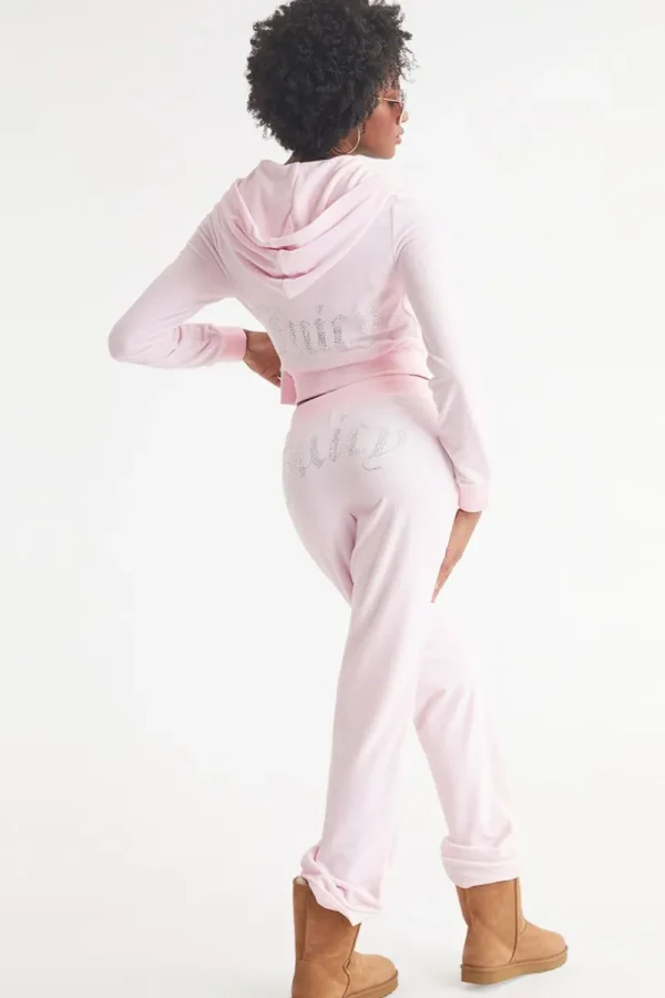 Kvinnor Juicy Couture Og Big Bling Velour Träningsbyxor