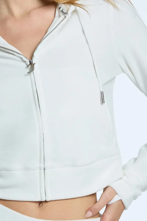 Kvinnor Juicy Couture Pearly Big Bling Velour Hoodie