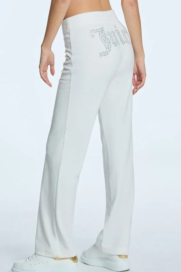 Kvinnor Juicy Couture Pearly Big Bling Velour Träningsbyxor