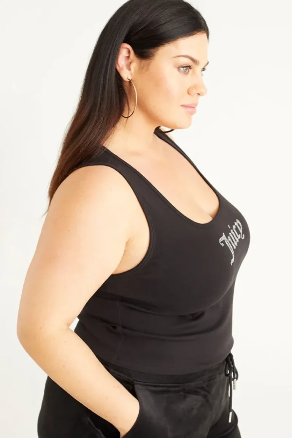 Kvinnor Juicy Couture Plus-Size Small Bling Linne