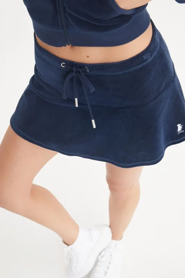 Kvinnor Juicy Couture Scottie Cotton Velour Mini Kjol
