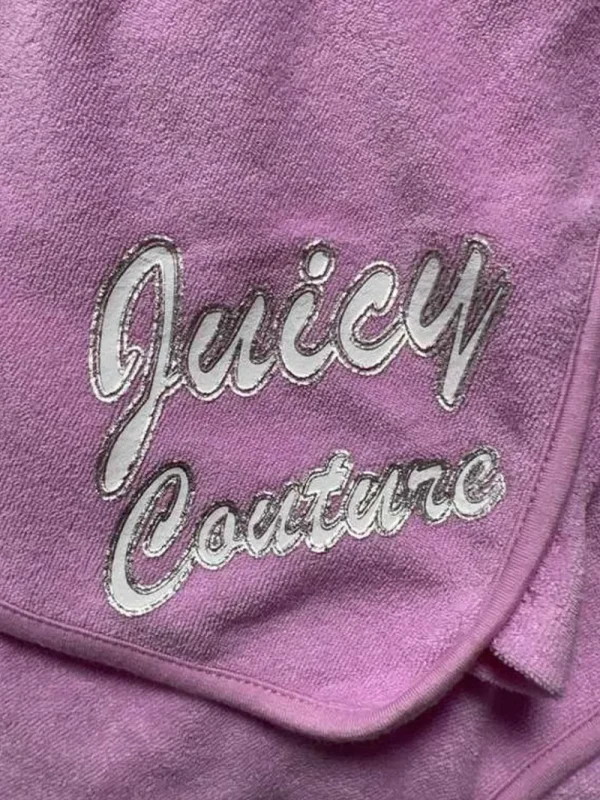 Kvinnor Juicy Couture Terry Logo Retro Shorts—Rejuiced