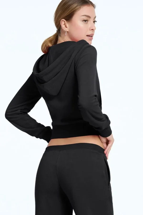 Kvinnor Juicy Couture Tonal Towel Terry Zip-Up Hoodie