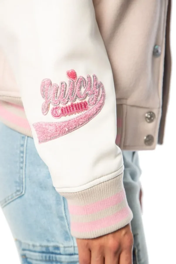 Kvinnor Juicy Couture Varsity-Jacka Med Konvertibla Krage