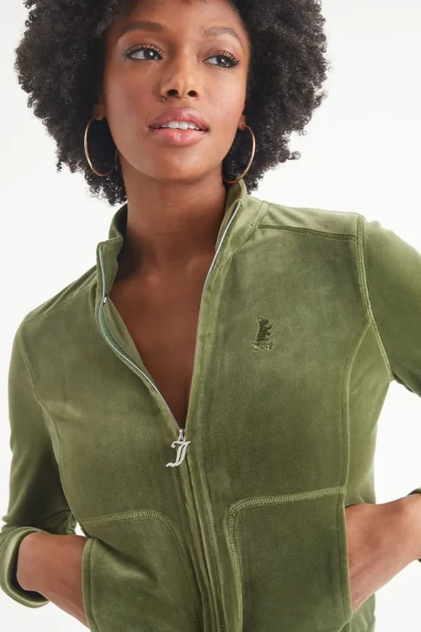 Kvinnor Juicy Couture Velour Moto Jacka